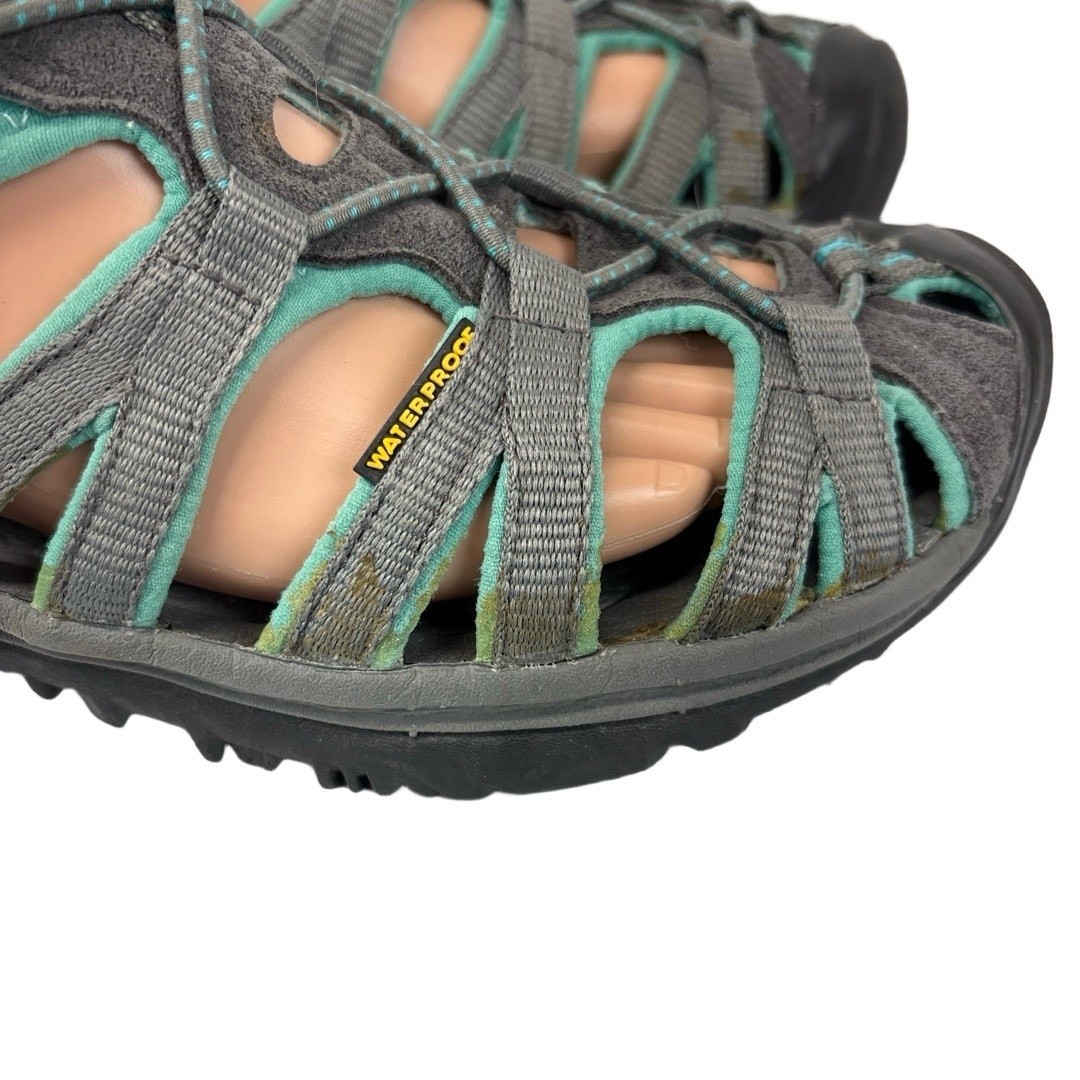 Sandali Keen donna taglia 8 Whisper impermeabili outdoor grigi con turchese escursionismo