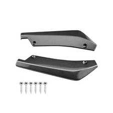 Carbon Fiber Style Rear Bumper Fin Canard Splitter Diffuser Valence Spoiler Us W
