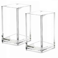 2 Pack Clear Acrylic Pencil Pen Holder Cup,Desk Accessories Holder,Makeup Brush