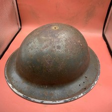 Genuine WW2 British Helmet - 3 Hole Home Front Issue Blue Shell