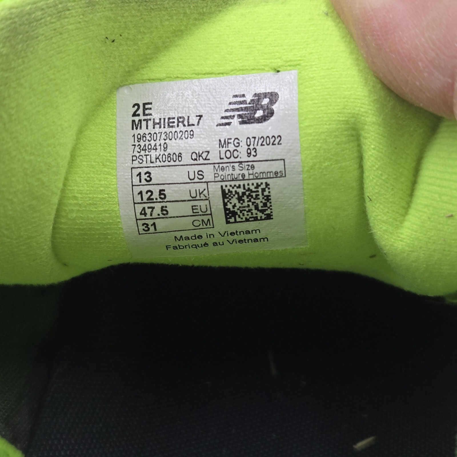 New Balance Fresh Foam X Hierro V7 GTX Shoes Mens Size 13 Green Trail Running