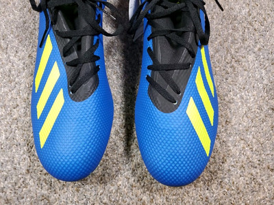 adidas X 18.3 FG Soccer Cleats Men's Size 13 Blue Neon Green Black