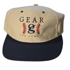 VTG GEAR FOR SPORTS Deadstock Hat Baseball Cap Embroidered Logo Adjustable Strap