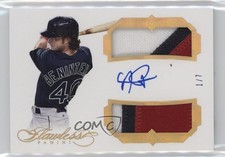 2017 Panini Flawless Rookie Gold 1/7 Andrew Benintendi Dual Patch Auto 6fs