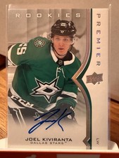 2020-21 UPPER DECK PREMIER ROOKIES AUTOGRAPH HOCKEY #56 JOEL KIVIRANTA