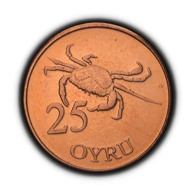 FAROE ISLANDS. 2011, 25 Oyru - Shore European Green Crab, Føroyar Ram RARE 2 UNC