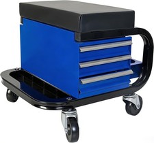 Rolling Mechanic Stool With Wheels Creeper Seat With 3 Built-in Tool Drawers Rolling Mechanic Stool With Wheels Creeper Seat With 3 Built-in Tool Drawers