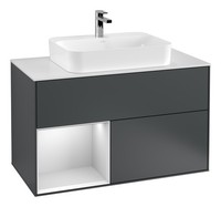Villeroy & Boch Finion Waschbeckenunterschrank FüR Becken Mittig Regal Links...
