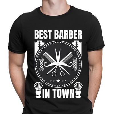 Best Barber In Town Beard Shop Hipster lustige Neuheit Herren T-Shirts Tee...