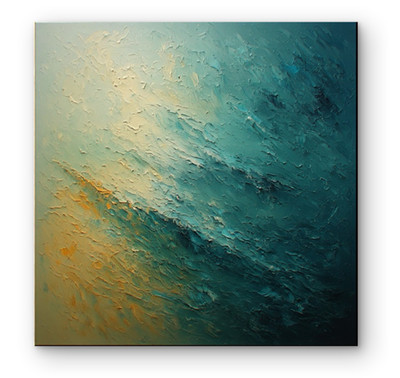 ORIGINAL PAINTING ABSTRACT DEEP SEA ART 14x11 D.A.S. ARTWORK