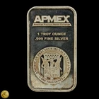 APMEX 1 Troy Ounce .999 Fine Silver Bar -E749