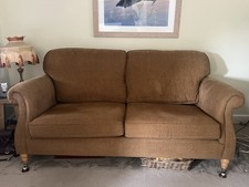 Parker Knoll 3 Seater Sofa Burghley Style VGC Oak & Chrome Feet