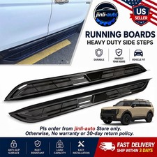 2pcs Aluminum Running Boards Side Step Bars Fits For Kia Telluride 2026 Black 2pcs Aluminum Running Boards Side Step Bars Fits For Kia Telluride 2026 Black