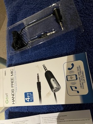 GOXT 18841 Hands- Free Mic 4  Cable Custom Accessories, Inc. Aux Input Required