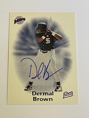 1998 Team Best Baseball Autograph - Dermal Brown - Spokane Indians