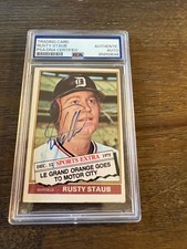 Rusty Staub Tigers 1976 Topps Traded signed autographed baseball card PSA AUTO