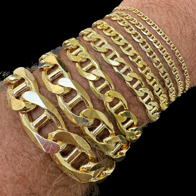 14k Men's Mariner Bracelet LUSSO By Italia D'Oro Men's