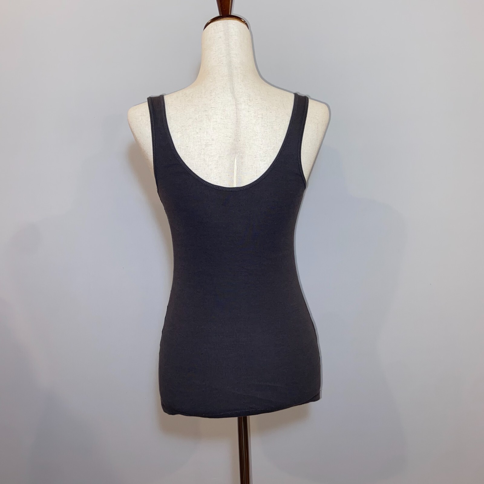 Express Sexy Basic Dark Grey Sequin Racerback Tan… - image 4