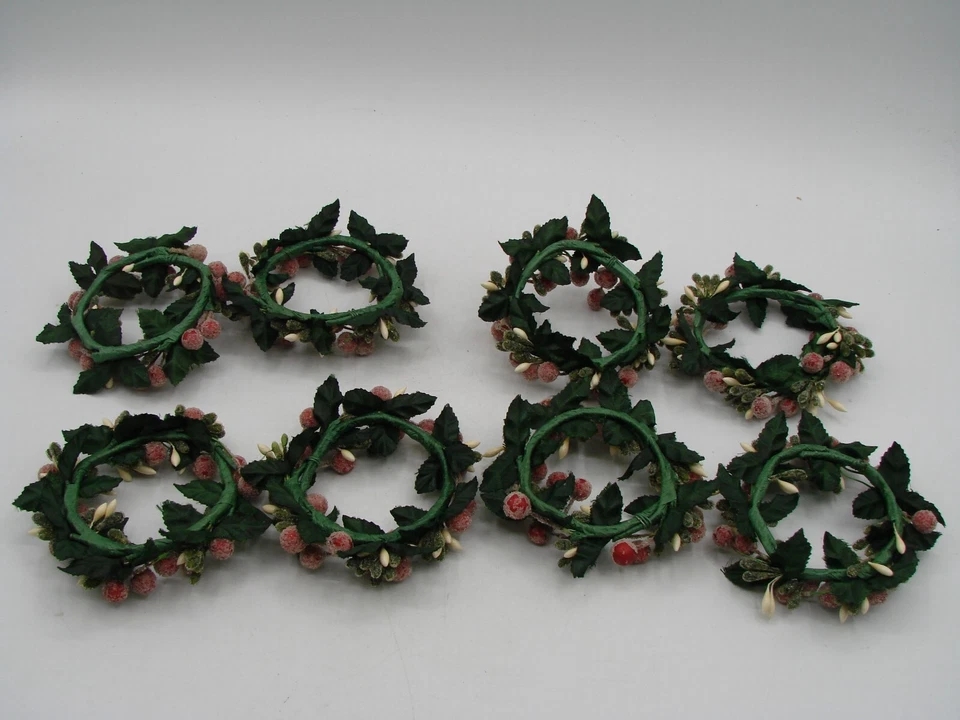 Lote 8 candelabros florales de arándano esmerilado de azúcar decoración de mesa de vacaciones 2" Foto 2 de 4