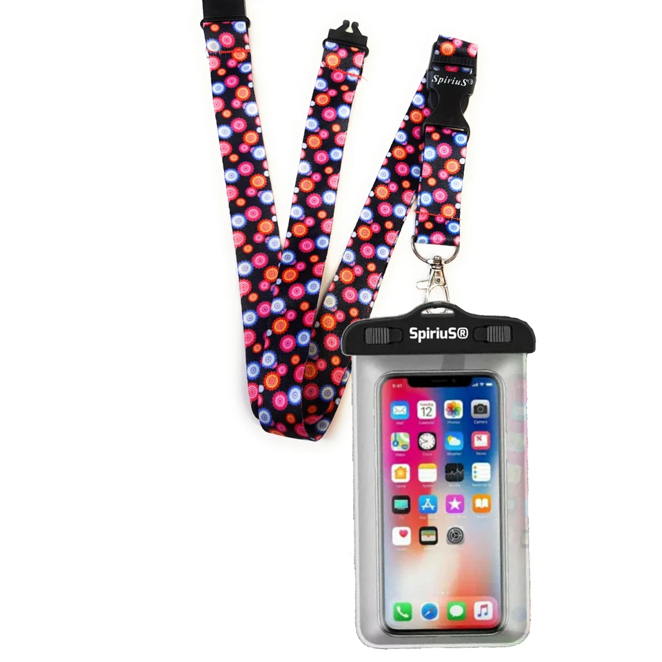 SpiriuS Waterproof Case Cover Bag Pouch For Mobile Phones + Lanyard Neck strap - Image 3 of 4