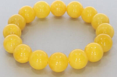  Mashan Jade gelb 12mm Kugel Schmuck Edelstein Armband 12S207 - individuelle Grö
