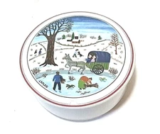 Villeroy & Boch Naif Christmas Porcelain Trinket Box Laplau