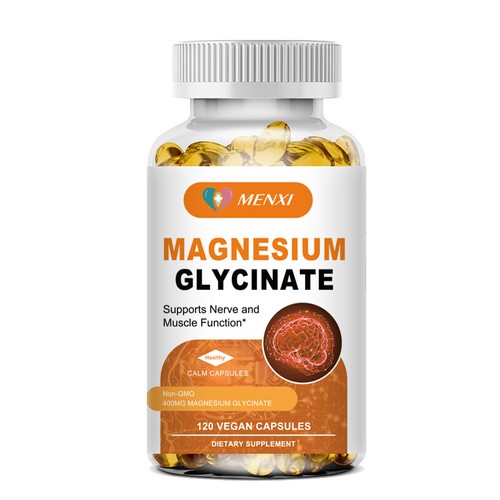Magnesium Glycinate Capsules 400mg for Sleep, Stress Relief Support Bone 120caps - Picture 10 of 12