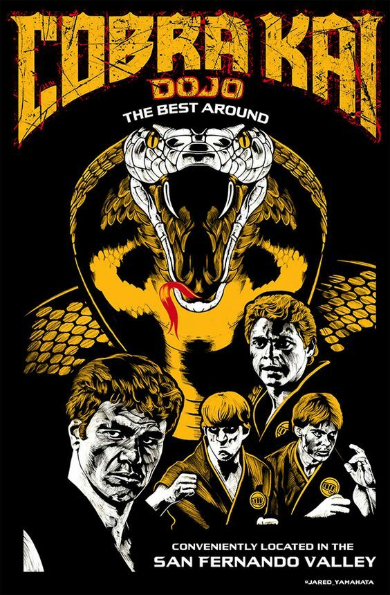 Tableaux Cobra Kai Karate Kid 50x70 poster mural fan d'arts martiaux
