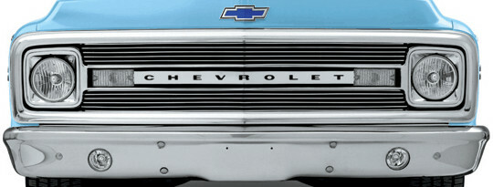 1967-1970 Chevy GMC C10 Truck Triple Chrome Plated Front Bumper w 