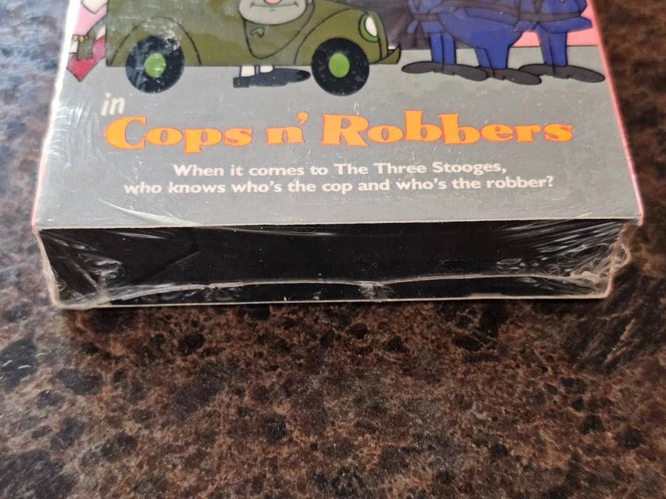 BRAND NEW New 3 Stooges Cops N' Robbers (VHS; 1987) RARE Sealed OOP Watermarks - Image 2 of 4
