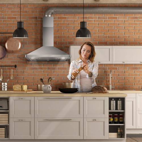 stainless steel chimney range hood