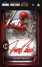 DIGITAL Topps Bunt Johnny Bench Tribute 20 Red Great Hitters Signature Iconic