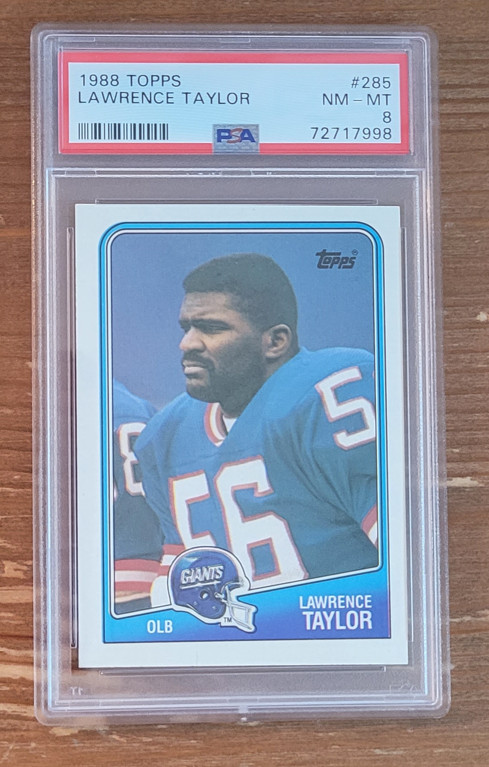 1988 Topps #285 Lawrence Taylor PSA 8 New York Giants (UCSC_B)
