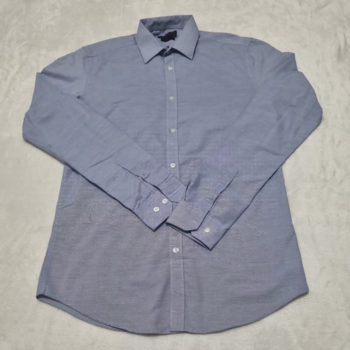 RED HERRING MENS SLIM FIT BLUE STRIPED SHIRT 14.5 - Picture 2 of 7