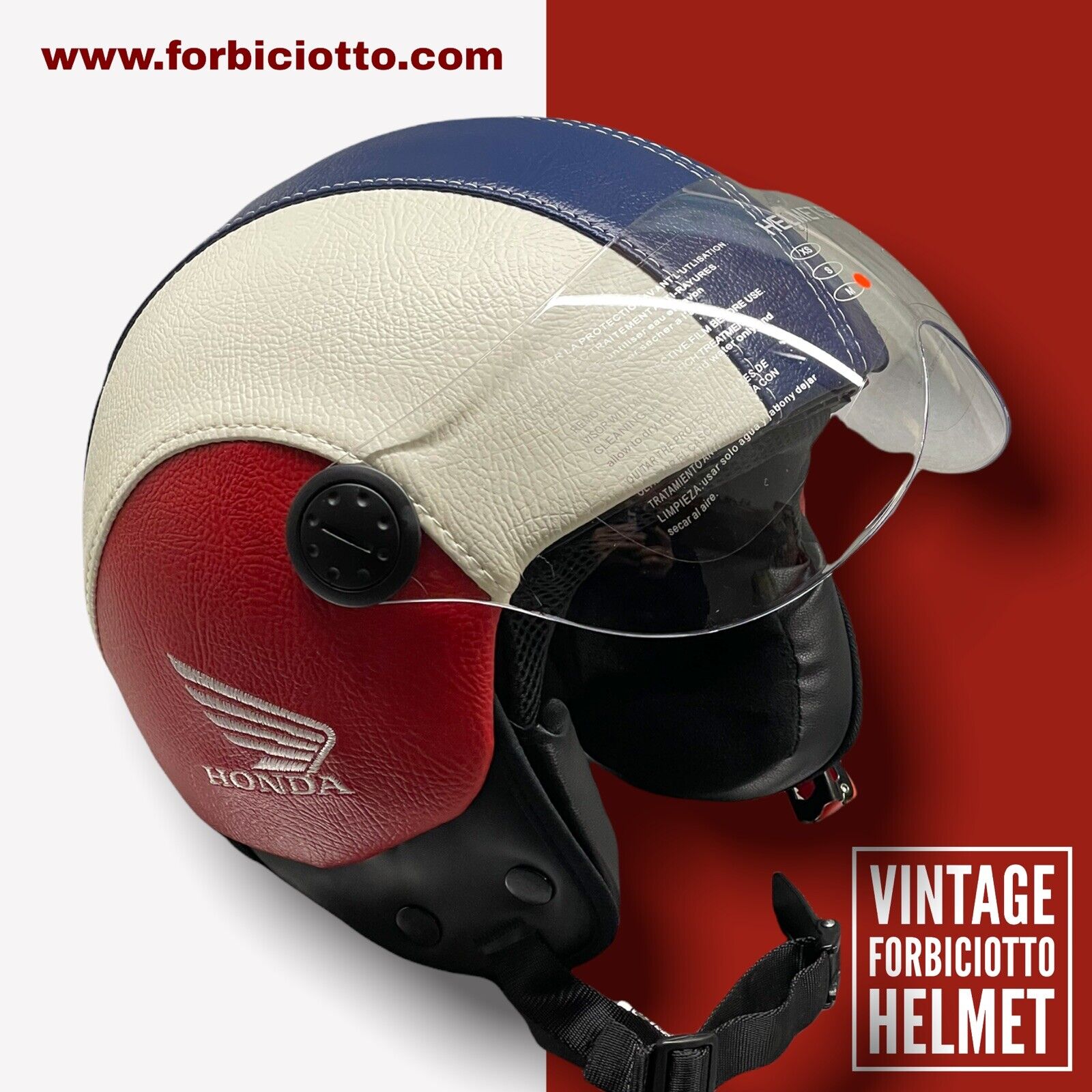 Casco vintage in pelle personalizzato Honda Sh Africa Twin X Adv S M L XL