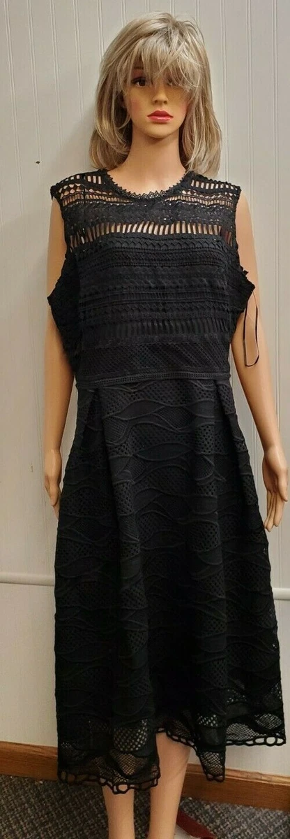 Black lace dress size clearance 20