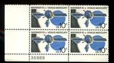 US Plate Block MNH # 1557  10c Mariner 10 * Venus   35989 LL, 7c776