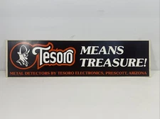 NOS Vintage Tesoro Means Treasure Electronics Bumper Sticker