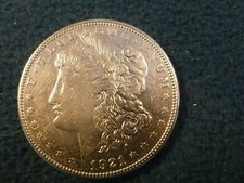 1921 S MORGAN SILVER DOLLAR AU/BU