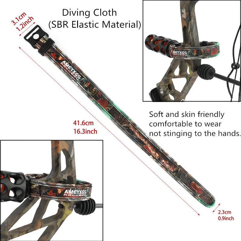 Eslinga de muñeca con arco compuesto de tiro con arco correa ajustable cuerda trenzada tiro caza Foto 4 de 4