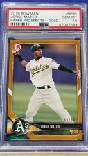 Jorge Mateo - 2018 Bowman Paper Gold  PSA 10  #39/50