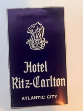 Vintage HOTEL RITZ-CARLTON Label Atlantic City, NJ 3 x 5