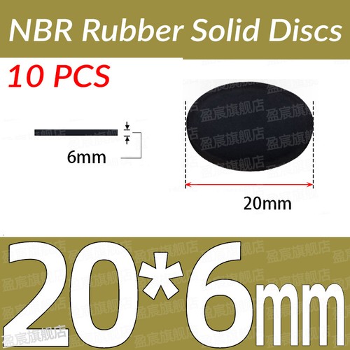 NBR Gummi Scheiben Schwarz Solide Runde Platte Dämpfende Dichtung Stärke 1 -10mm - Bild 194 von 266