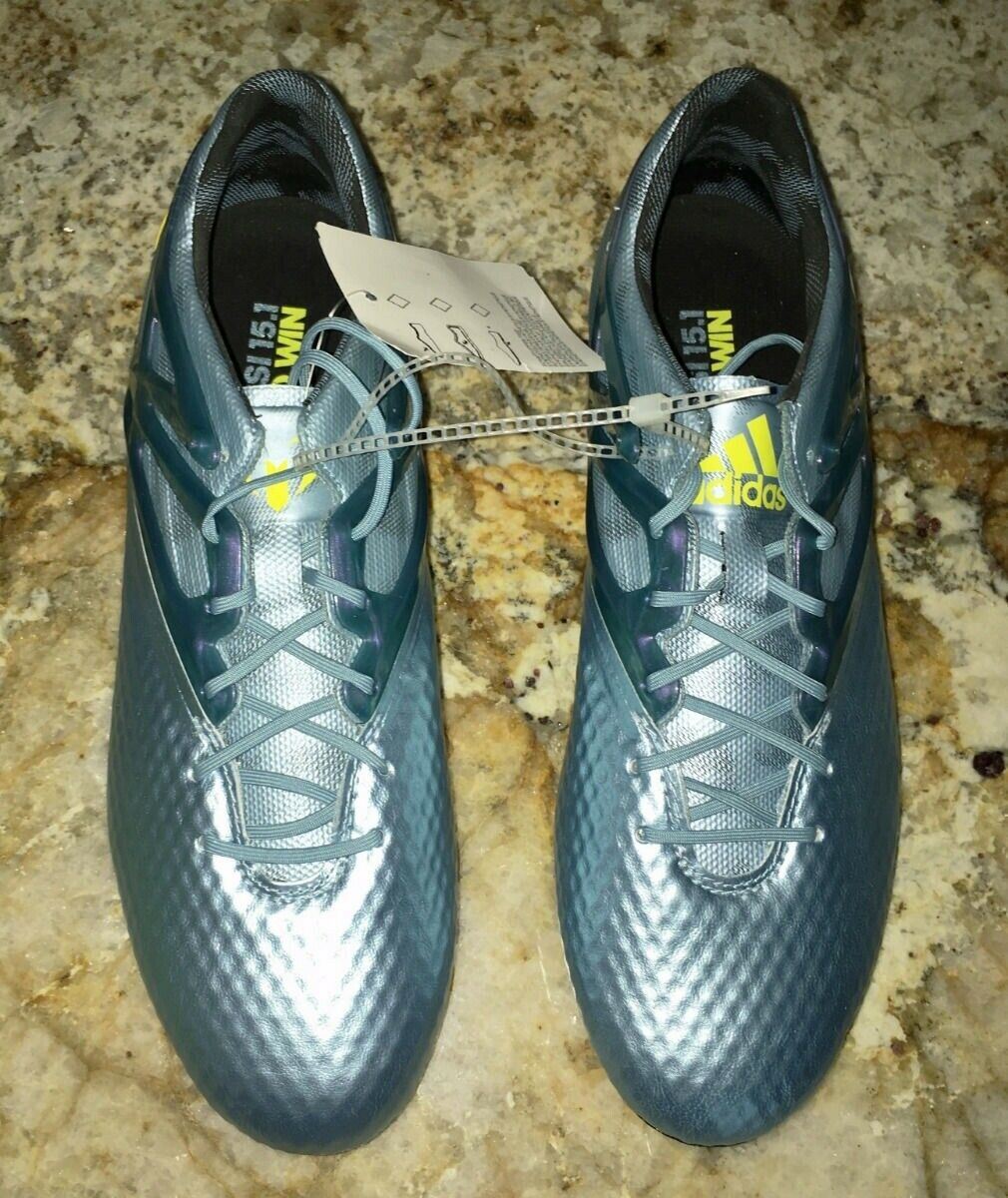 ADIDAS Messi 15.1 FG AG Soccer Cleats Ice Metallic Blue NEW