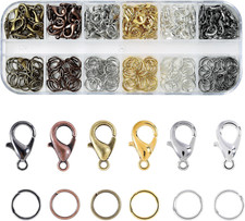 Lobster Claw Clasps  Jump Rings Set   6 Colors for Jewelry, Keychains, DIY