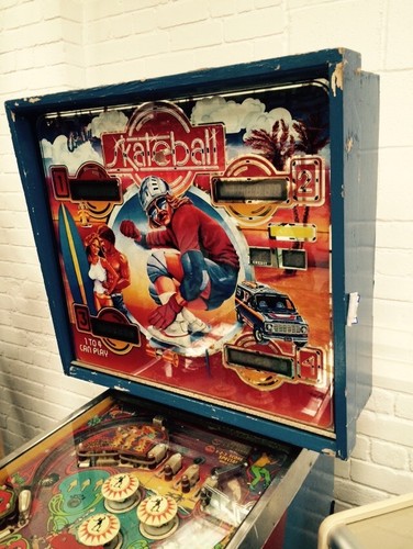 ULTRA RARE 1980 BALLY SKATEBALL SKATEBOARD PINBALL MACHINE - Needs Attention - Picture 5 of 7