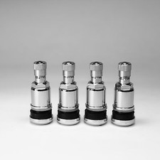 4 x Metallventile Chrom-Optik Stahlventil Reifenventil PKW Felgenventile 11,3 mm