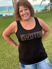 Led Zeppelin rhinestone  tank top XS, S, M, L, XL, XXL, 1X, 2X, 3X, 4X,5X block