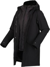Regatta Brentley 3 In 1 Waterproof Insulated Jacket Coat Black Uk 10 12 14 16 18