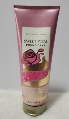 BATH & BODY WORKS SWEET PETAL POUND CAKE ULTIMATE HYDRATION BODY CREAM 8.OZ NEW